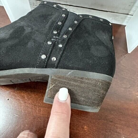Circus Sam Edelman Women's Ankle Booties Size 10 Black Silver Studs Zip - Picture 11 of 11